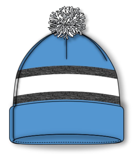 Hat - Blue and White Beanie